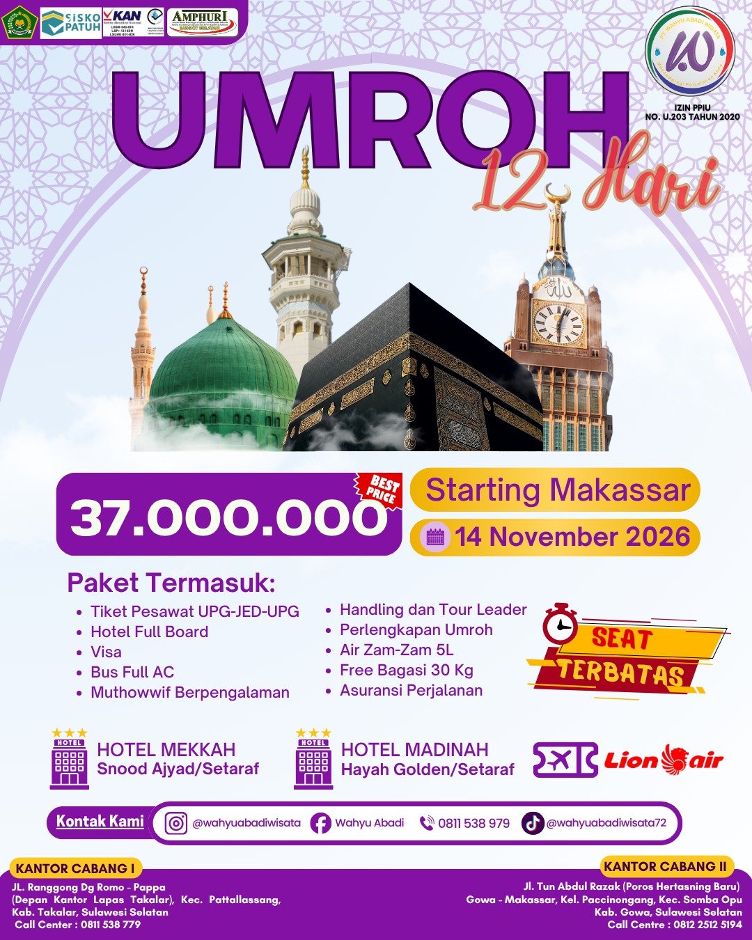 Brosur Umroh 12 Hari 14 Nov 2026
